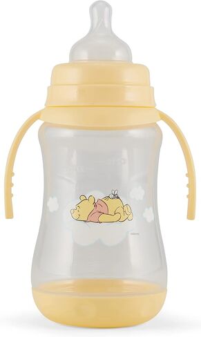 Disney 2 Pack 7 Ounce Baby Bottles with Character Prints and Colored Covers with Double Handle - BPA Free and Easy to Clean in Saudi Arabia