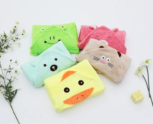 منشفة بغطاء رأس للأطفال من TDIAPERS، منشفة حمام ناعمة وعالية الامتصاص، هدايا استحمام للأطفال للأولاد والبنات in Kuwait
