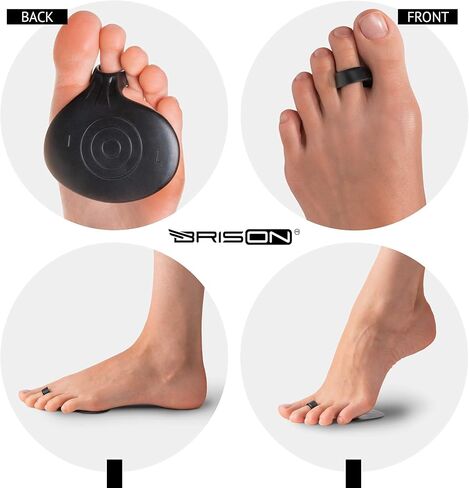 Brison Metatarsal Pads Ball of Foot Cushions for Women and Men - Soft Gel Foot Pads Metatarsal Forefoot Cushioning Foot Pain Relief - 2 Pairs Clear (Black) in Kuwait
