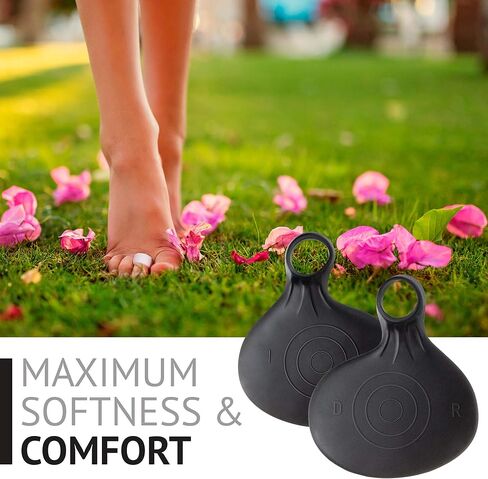 Brison Metatarsal Pads Ball of Foot Cushions for Women and Men - Soft Gel Foot Pads Metatarsal Forefoot Cushioning Foot Pain Relief - 2 Pairs Clear (Black) in Kuwait