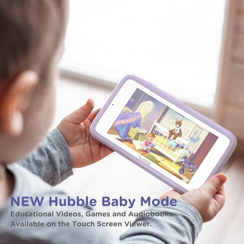 كاميرا مراقبة الأطفال الذكية المحسنة بتقنية الذكاء الاصطناعي من Hubble Connected SkyVision مع اتصال آمن، حامل لسرير الأطفال، تكبير عن بعد للإمالة، التحدث في اتجاهين، رؤية ليلية، ضوء ليلي، أصوات مهدئة، متتبع العافية، تطبيق in Kuwait