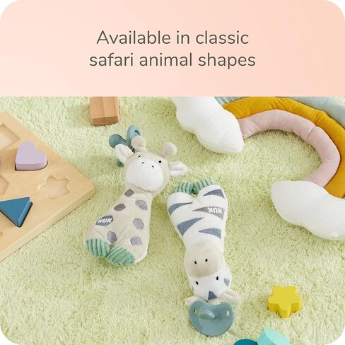 NUK Besties Pacifier Holder with Stuffed Animal and Silicone Pacifier Included in Saudi Arabia