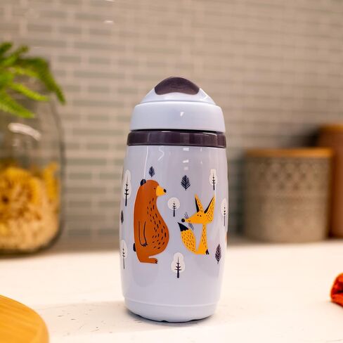 Tommee Tippee Superstar Insulated Toddler Sippy Cup, INTELLIVALVE 100% Leak-Proof & Shake-Proof | Antimicrobial Technology (9oz, 12+ Months, 1 Count), Orange in Saudi Arabia