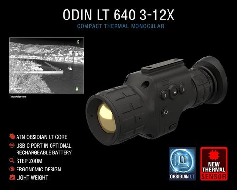 ATN Odin LT 320x240; 3-6x; 25 mm Wearable Compact Thermal Monocular Lightweight Handheld in Saudi Arabia