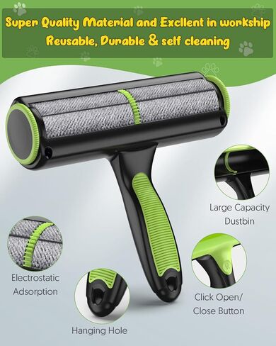 مزيل شعر الحيوانات الأليفة - مزيل شعر القطط والكلاب قابل لإعادة الاستخدام من نيوفلافي للأريكة والسجاد والأثاث ومقاعد السيارات والمفروشات - أداة إزالة وبر محمولة متطورة وإزالة فرو الحيوانات بكفاءة in Kuwait