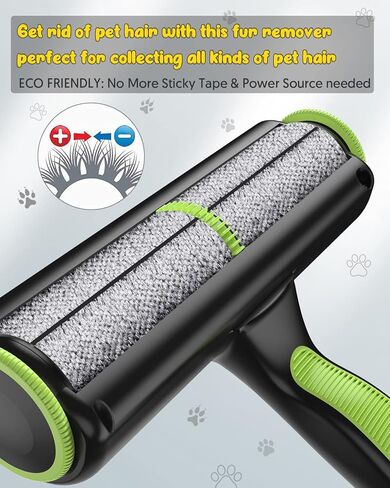 مزيل شعر الحيوانات الأليفة - مزيل شعر القطط والكلاب قابل لإعادة الاستخدام من نيوفلافي للأريكة والسجاد والأثاث ومقاعد السيارات والمفروشات - أداة إزالة وبر محمولة متطورة وإزالة فرو الحيوانات بكفاءة in Kuwait