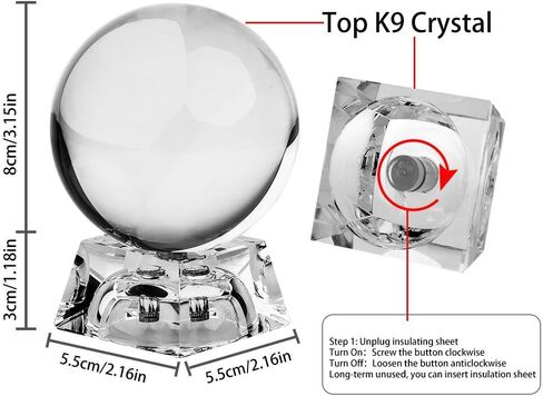 MerryNine Photograph Crystal Meditation Ball Globe, Crystal Ball with A Stand, K9 Crystal Sunshine Catchers Ball in Saudi Arabia