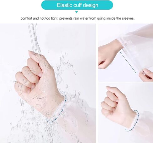 مافيك معاطف مطر قابلة لاعادة الاستخدام للاطفال من 4 قطع بـ4 الوان، معطف مطر للاولاد والبنات بالوان متنوعة، جاكيت مطر مقاوم للماء من مادة ايفا مع غطاء للراس واكمام واربطة للاطفال من الجنسين، معطف واق in Kuwait