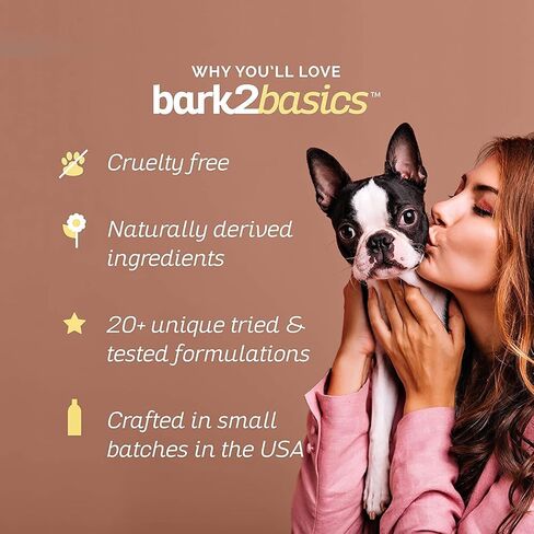 شامبو Bark2Basics DeShedding للكلاب، 16 أونصة - يكافح ويقلل تساقط الشعر، ويزيل الطبقة السفلية، ويحارب تساقط الشعر الزائد، وغني بالأوميغا 3 و6، ويقوي بصيلات الشعر، طبيعي، صنع في الولايات المتحدة الأمريكية in Kuwait