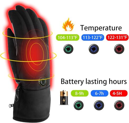 قفازات ساخنة للنساء والرجال، قفازات لمرض رينود، كلاب المشي، ركوب الدراجات، الصيد، صيد الأسماك مقاومة للماء والرياح لون أسود in Kuwait