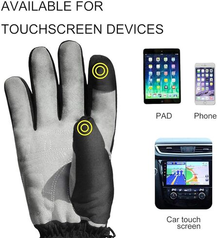 قفازات ساخنة للنساء والرجال، قفازات لمرض رينود، كلاب المشي، ركوب الدراجات، الصيد، صيد الأسماك مقاومة للماء والرياح لون أسود in Kuwait