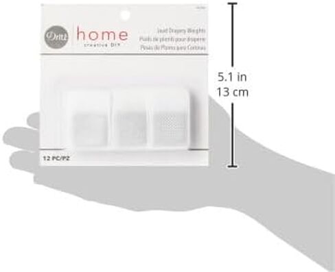 Dritz Home Covered Lead Drapery Weights, 12-Piece, White (Pack of 1) in Saudi Arabia