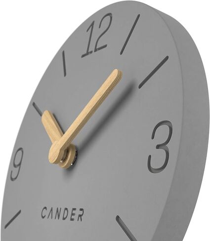 Cander Berlin MNU 2615 H Grey Table Clock Battery Operated without Ticking Noises Vintage Analogue Modern Wooden Hands MDF 15 cm in Kuwait