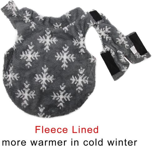 JoyDaog Fleece Lined Warm Dog Jacket for Winter Outdoor Waterproof Reflective Large Dog Coat,Leopard Print XL in Kuwait