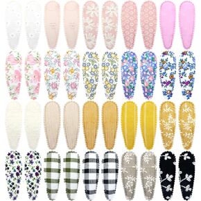 سيناسي 40 قطعة 20 لون في أزواج من القماش المخطط، مشابك شعر مبطنة وغير قابلة للانزلاق، مشابك شعر صغيرة لطيفة وناعمة ورفيعة، اكسسوارات للبنات الصغار والمراهقين in Kuwait