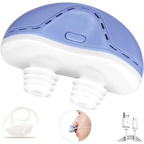 أجهزة إلكترونية لمكافحة الشخير [تجربة جديدة] أجهزة مضادة للشخير ذات سرعة متغيرة مع 3 سرعات رياح قابلة للتعديل للمساعدة في التنفس أثناء النوم، فلتر لتنقية الهواء (أبيض) (أرجواني) in Kuwait