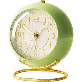 AYRELY® 4.5" Soccer-Shaped Analog Alarm Clock - Quiet Kids' Desk Clock with Musical Alarm, Battery Operated - Ideal for Bedroom, Kids' Room, Bedside, Living Room Decor, Shelf