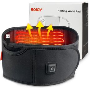 وسادة تسخين Sojoy USB للسفر، وسادة تسخين سريعة تستخدم للظهر والكتف والساق وتشنجات البطن، وسادة تسخين محمولة مع 3 مستويات تسخين للسفر والعمل والمنزل (البطارية غير متضمنة) in Kuwait