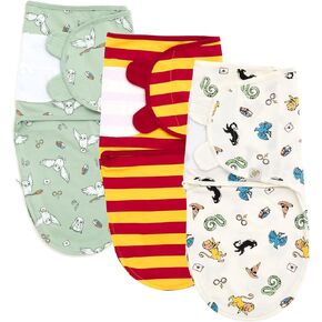 Harry Potter Hedwig Owl Newborn Baby Boys 3 Pack Swaddle Sacks Green/Maroon White 3-6 Months in Saudi Arabia
