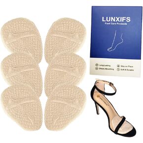LUNXIFS Premium High Heel Inserts Professional Reusable Silicone Ball of Foot Cushions Metatarsal Pads All Day Pain Relief and Comfort One Size Fits Shoe Inserts Clear 2 6 Count(3 Pair (Pack of 1)) in Saudi Arabia
