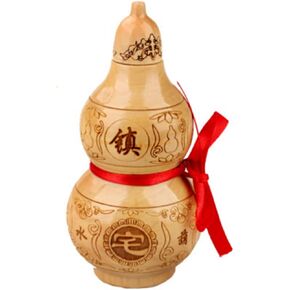 Feng Shui Chinese Peach Gourd Chinese Wu Lou Good Luck Wooden gourds Ornaments Decoration Home Crafts Treasure and Ornaments (baishiwuji) in Kuwait