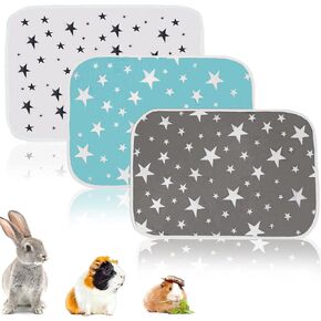 RUNANIA Guinea Pig Cage Liners, 3 Pack Washable & Reusable Guinea Pig Pee Pads for Rabbits Rats Hamsters Hedgehogs Small Animals in Kuwait