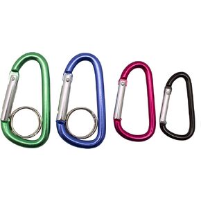حلقة تسلق محملة بنابض من الألومنيوم من Jacent مع حلقة مفاتيح، بأحجام وألوان متنوعة - 4 في كل عبوة in Kuwait