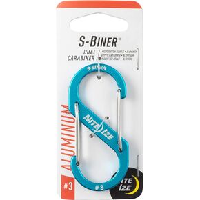 Nite Ize Size-3 S-Biner Dual Carabiner, Aluminum, Blue in Saudi Arabia