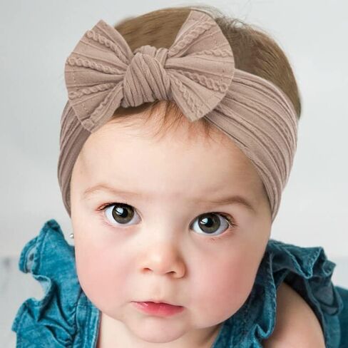 Baby Girl Bow Flora Headband Elastic Hair Turban for Newborn Infant Toddler in Saudi Arabia