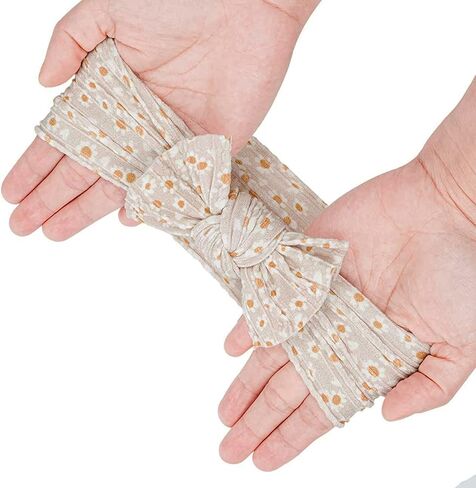 Baby Girl Bow Flora Headband Elastic Hair Turban for Newborn Infant Toddler in Saudi Arabia
