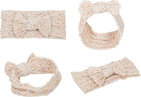 Baby Girl Bow Flora Headband Elastic Hair Turban for Newborn Infant Toddler in Saudi Arabia