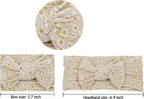 Baby Girl Bow Flora Headband Elastic Hair Turban for Newborn Infant Toddler in Saudi Arabia