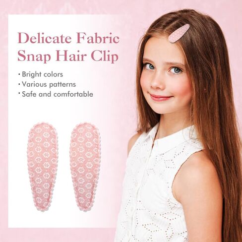 سيناسي 40 قطعة 20 لون في أزواج من القماش المخطط، مشابك شعر مبطنة وغير قابلة للانزلاق، مشابك شعر صغيرة لطيفة وناعمة ورفيعة، اكسسوارات للبنات الصغار والمراهقين in Kuwait