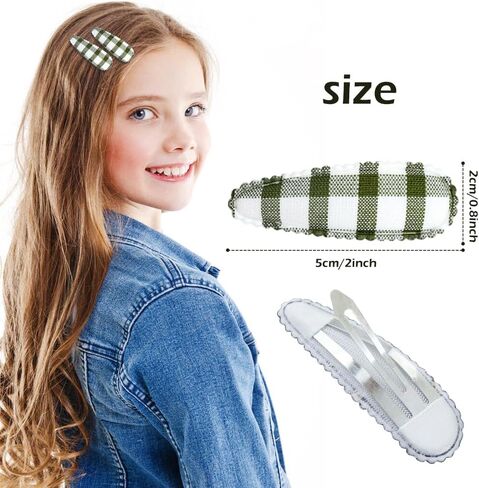 سيناسي 40 قطعة 20 لون في أزواج من القماش المخطط، مشابك شعر مبطنة وغير قابلة للانزلاق، مشابك شعر صغيرة لطيفة وناعمة ورفيعة، اكسسوارات للبنات الصغار والمراهقين in Kuwait