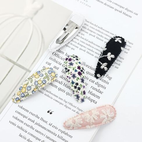 سيناسي 40 قطعة 20 لون في أزواج من القماش المخطط، مشابك شعر مبطنة وغير قابلة للانزلاق، مشابك شعر صغيرة لطيفة وناعمة ورفيعة، اكسسوارات للبنات الصغار والمراهقين in Kuwait