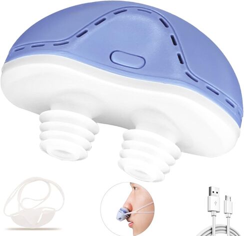 Electronic Anti Snoring Devices[New Experience]Variable Speed Anti Snoring Devices with 3 Adjustable Wind Speed for Sleeping Breath Aids,Air Purifier Filter (White) (Purple) in Kuwait
