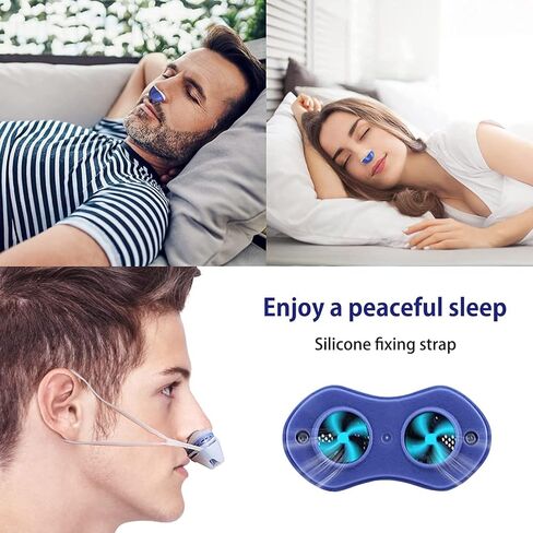 Electronic Anti Snoring Devices[New Experience]Variable Speed Anti Snoring Devices with 3 Adjustable Wind Speed for Sleeping Breath Aids,Air Purifier Filter (White) (Purple) in Kuwait
