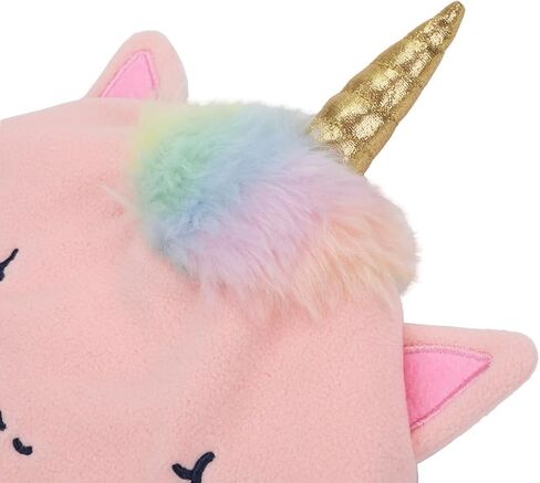 Pink Unicorn Infant/Toddler Fleece Pilot Cap and Mittens Set-4T in Kuwait