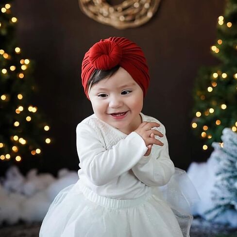 6 pcs Baby Turban Head Wraps Knotted Toddler Hat Newborn Hats for Girls 0-36 Months in Saudi Arabia