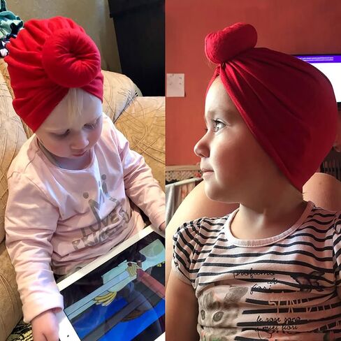 6 pcs Baby Turban Head Wraps Knotted Toddler Hat Newborn Hats for Girls 0-36 Months in Saudi Arabia