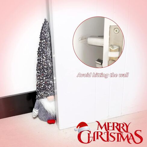 sanferge سدادات باب عيد الميلاد لأسفل الباب، سانتا كلوز النسيج الزخرفية الداخلية توقف الباب الكلمة، حماة الجدار الثقيلة الموزون، لطيف التماثيل عيد الميلاد الحلي للديكور المنزل in Kuwait