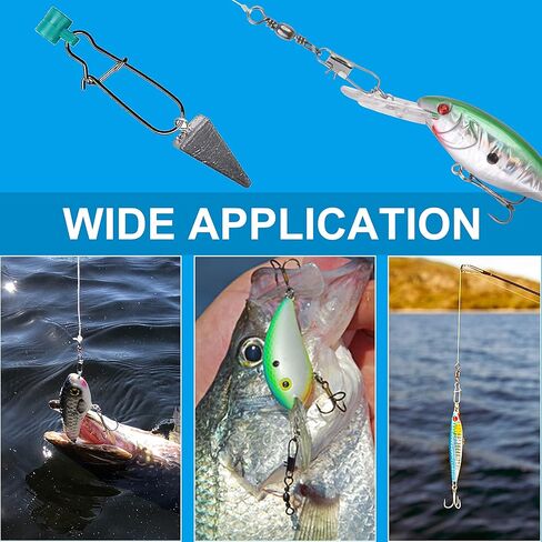 OROOTL Fishing Swivels Kit, 205pcs Fishing Accessories Tackle Box with Barrel Swivel Ball Bearing Swivel Snap 3 Way Swivel Sinker Slide Duo Lock Snap Beads Saltwater Freshwater Fishing Connector in Saudi Arabia