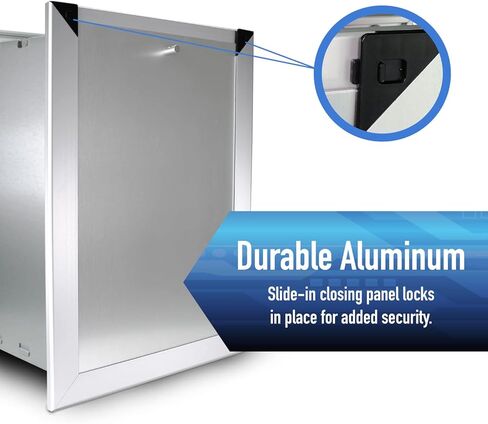 باب كلب كبير من الألومنيوم النقي، باب كلب كبير للجدار، باب للحيوانات الأليفة للجدار مع لوحة قفل منزلقة، أنفاق صندوقية موسعة، وإطار معدني سهل التركيب لسلالات الكلاب الكبيرة والقطط in Kuwait