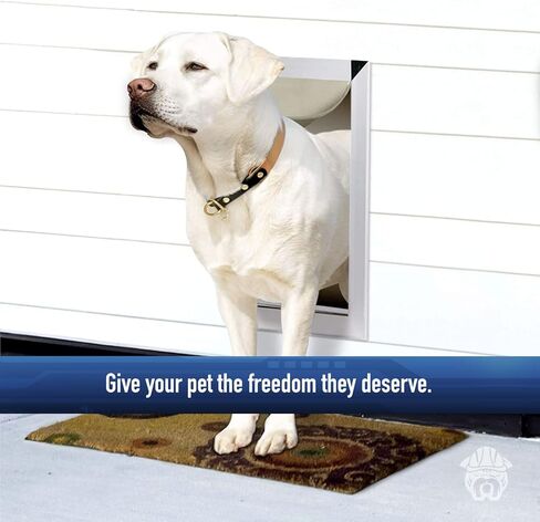 باب كلب كبير من الألومنيوم النقي، باب كلب كبير للجدار، باب للحيوانات الأليفة للجدار مع لوحة قفل منزلقة، أنفاق صندوقية موسعة، وإطار معدني سهل التركيب لسلالات الكلاب الكبيرة والقطط in Kuwait