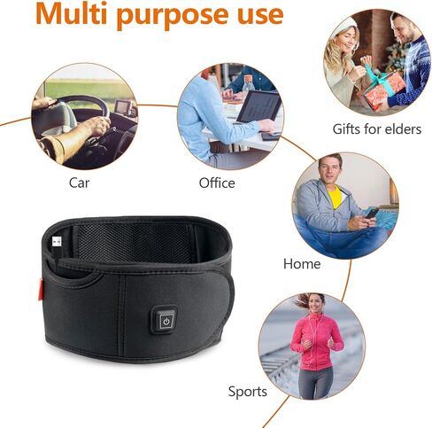 وسادة تسخين Sojoy USB للسفر، وسادة تسخين سريعة تستخدم للظهر والكتف والساق وتشنجات البطن، وسادة تسخين محمولة مع 3 مستويات تسخين للسفر والعمل والمنزل (البطارية غير متضمنة) in Kuwait