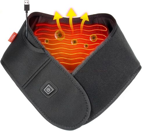 وسادة تسخين Sojoy USB للسفر، وسادة تسخين سريعة تستخدم للظهر والكتف والساق وتشنجات البطن، وسادة تسخين محمولة مع 3 مستويات تسخين للسفر والعمل والمنزل (البطارية غير متضمنة) in Kuwait