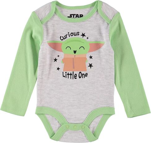 STAR WARS Mandalorian The Child Baby Boys Baby Yoda Clothing Three Piece Set - Baby Boy Clothes with Bodysuit, Pants, and Hat in Saudi Arabia