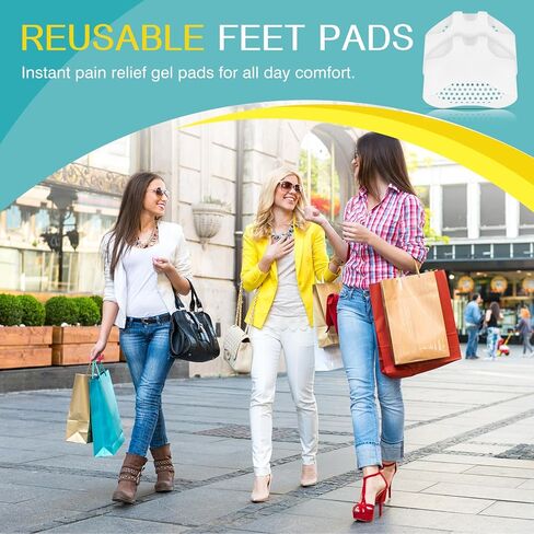 وسائد مشط القدم من Valleylux، وسادات قدم كروية هلامية (6 أزواج)، وسائد كرة القدم قابلة لإعادة الاستخدام، وفواصل لأصابع القدم، ناعمة ومسامية، فكرة لعلاج مسامير القدم والأورام والذرة وآلام القدم - مناسبة للكعب والأحذية in Kuwait