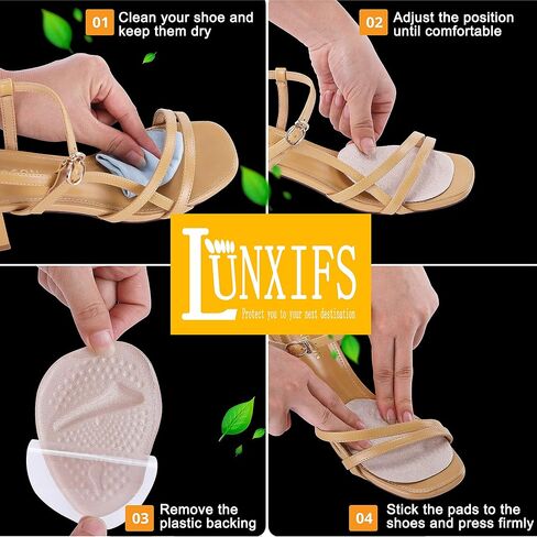 LUNXIFS Premium High Heel Inserts Professional Reusable Silicone Ball of Foot Cushions Metatarsal Pads All Day Pain Relief and Comfort One Size Fits Shoe Inserts Clear 2 6 Count(3 Pair (Pack of 1)) in Saudi Arabia