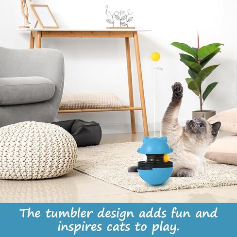 FRIUSATE 2Pcs Cat Treat Dispenser, Cat Treat Toy Cat Interactive Toy and Cat Treat Ball, Food Dispenser Puzzle Feeder for Pet in Kuwait